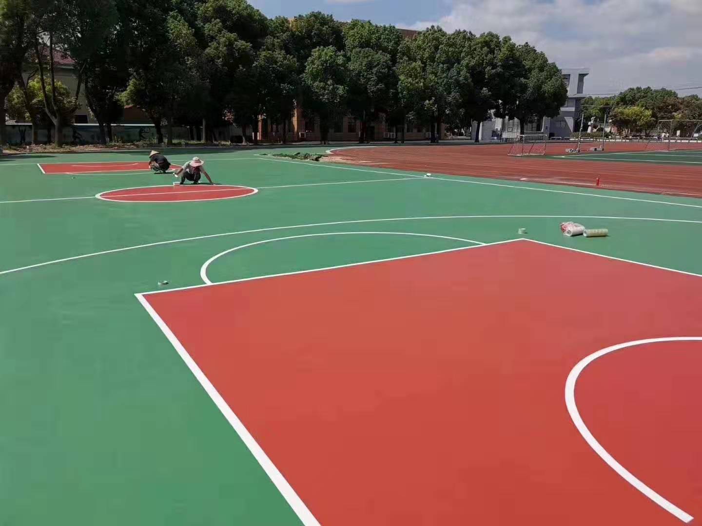 硅PU篮球场